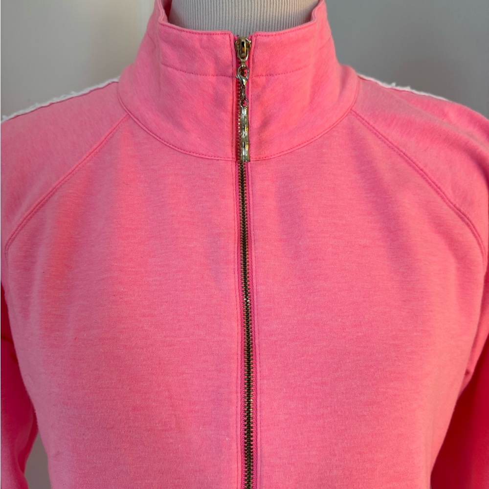 Lilly Pulitzer Vibrant Pink Knit 3/4 zip Top